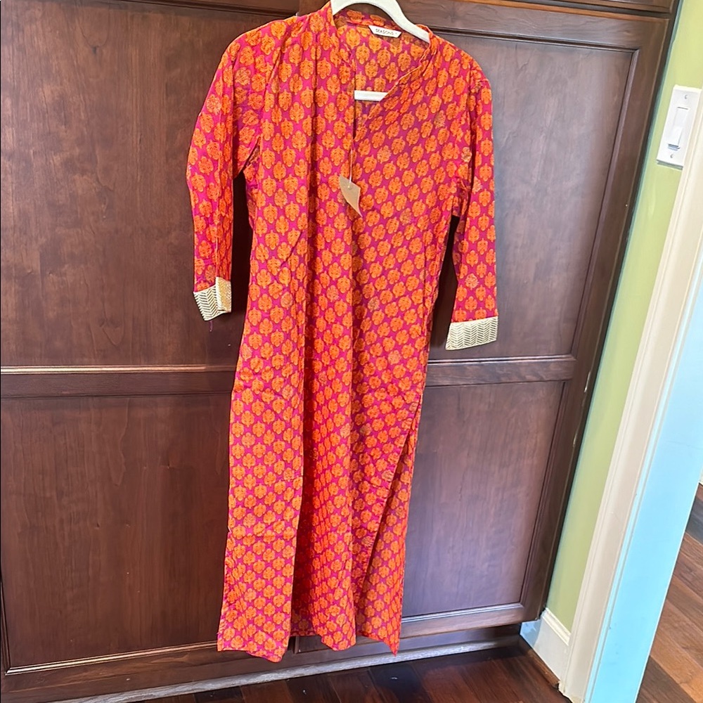 Seasons Brand Elegant motif Kurta cotton